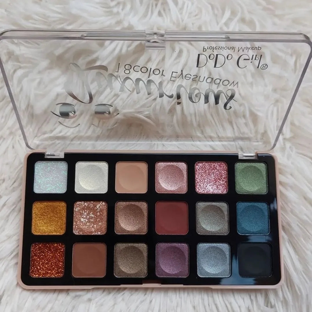 "Glamour by Dodo Girl: Luxurious 18-Color Eyeshadow Palette"