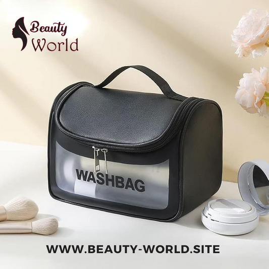 "Travel-Friendly Waterproof Makeup Organizer"