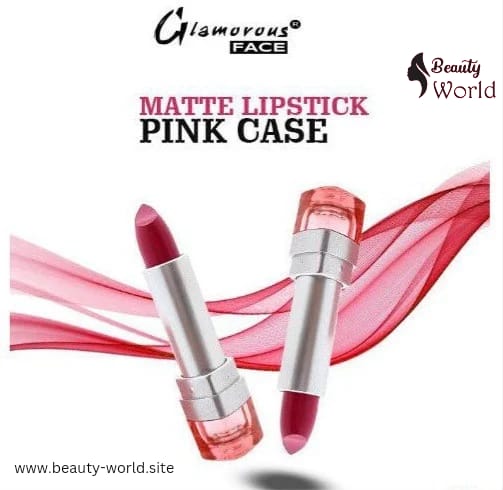 Glamorous Face Matte Lipstick with Vitamin E & Aloe Vera (Pink Case) - 40 Shades