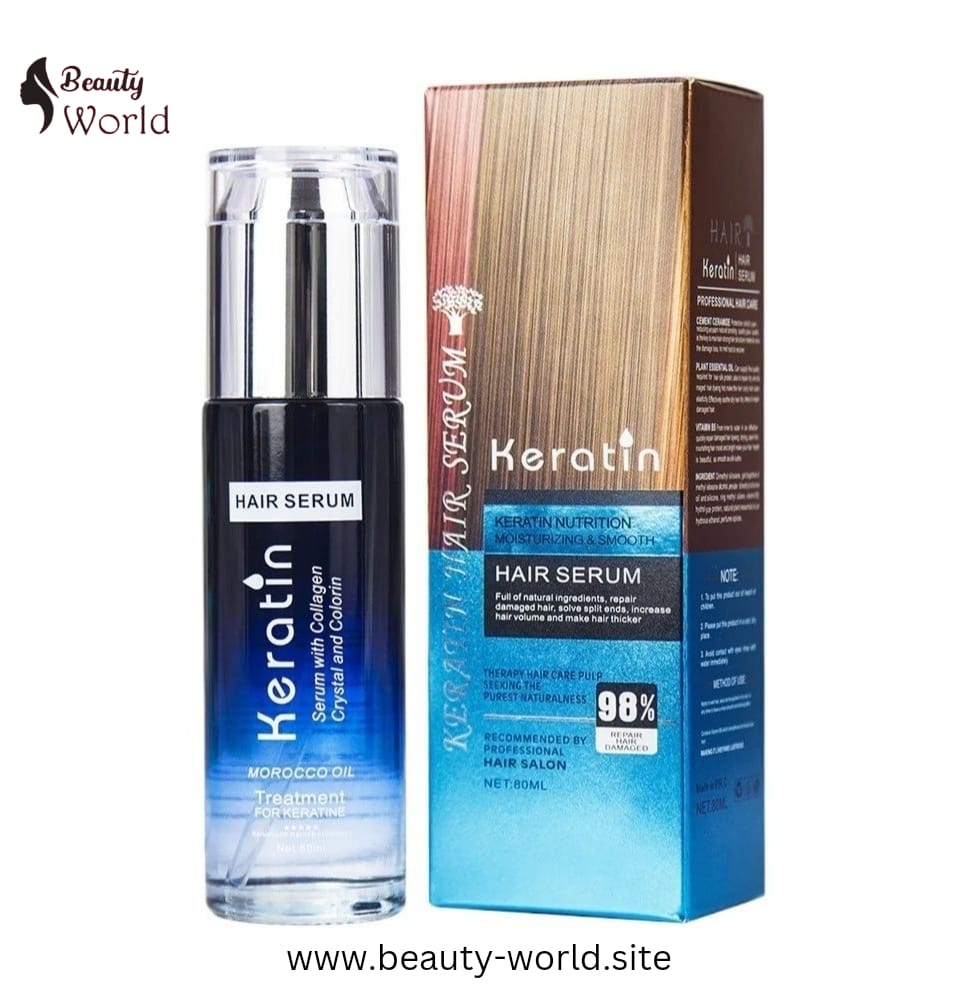 Keratin Smooth Anti-Frizz Hair Serum – Shine & Softness