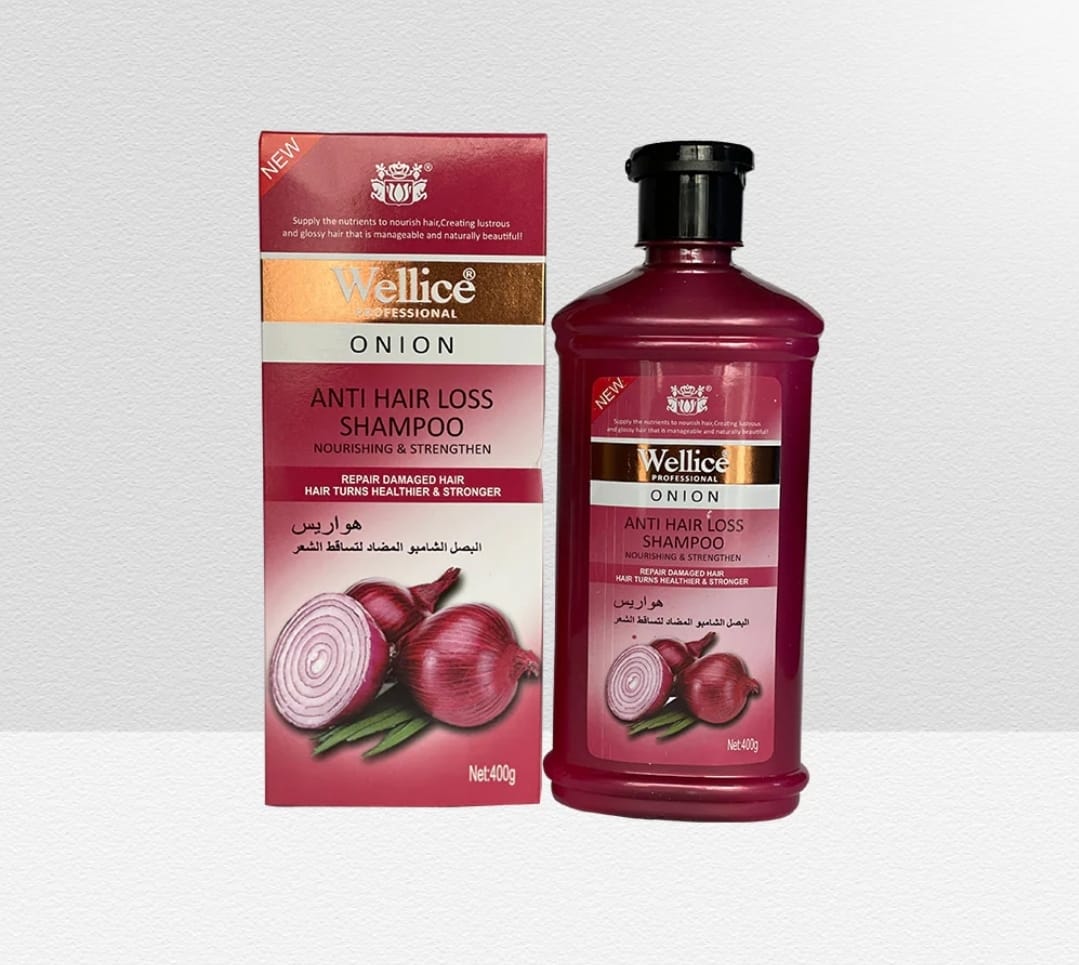 Wellice Onion Shampoo - Anti-Hair Fall Formula - 400g