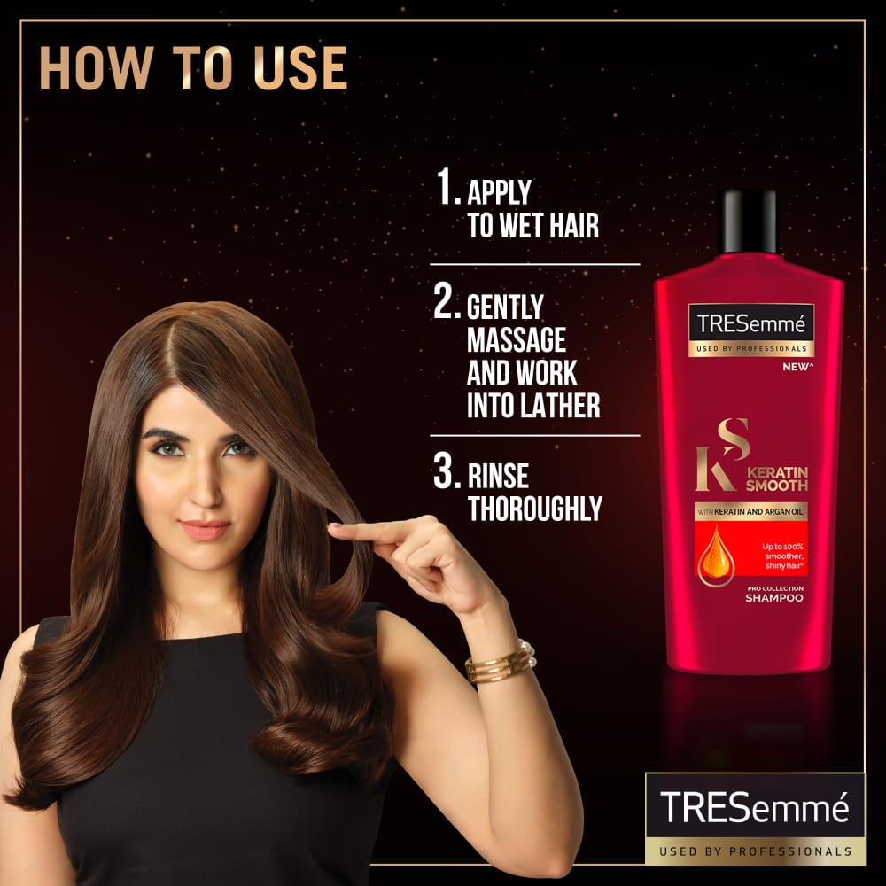 TRESemmé Keratin Smooth Shampoo with Argan Oil – Sleek, Frizz-Free Hair